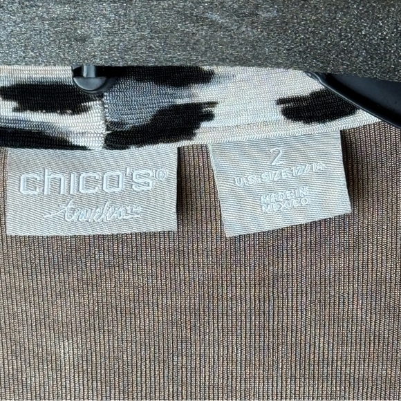 Chicos Travelers Jacket Animal Print Border 2 / Large - Picture 8 of 10